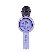 KPOP DM MICRO KARAOKE SANS FIL VIOLET LED LOGO HUNTRIX 