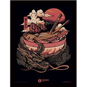 ILUSTRATA DRAGONS RAMEN FRAMED 30X40