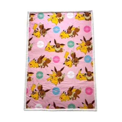 HOMADICT PLAID SHERPA 100X150 CM POKEMON PIKACHU EVOLI ROTARY