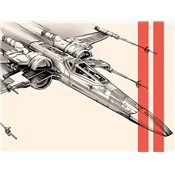STAR WARS ÉPISODE VII (ART CRAYON X-WING) 60X80