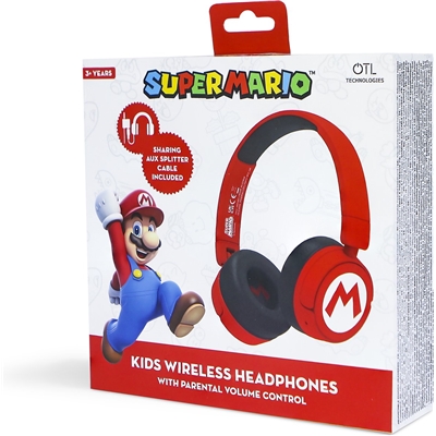 SUPER MARIO - CASQUE SANS FIL POUR ENFANTS LOGO MARIO