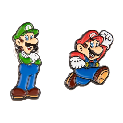 Super Mario Set of 2 Enamel Pin Badges