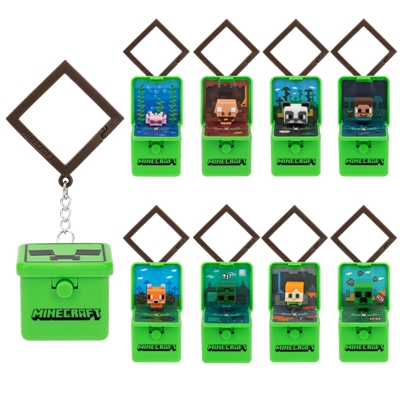 PORTE-CLÉS SAC À DOS POPZ MINECRAFT – PRÉSENTOIR 24 PIÈCES