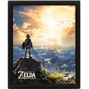 ZELDA BREATH OF THE WILD CADRE 3D LENTICULAIRE SUNSET