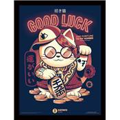 ILUSTRATA LUCKY CAT FRAMED 30X40