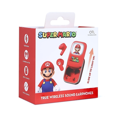 SUPER MARIO - ECOUTEURS SANS FIL TWS + BOITIER COULISSANT MARIO