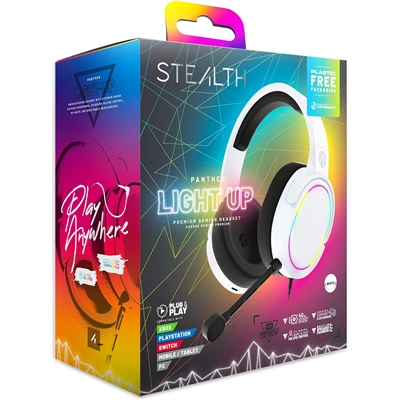 STEALTH PANTHER PREMIUM GAMING CASQUE GAMING  UNIVERSEL- LED WHITE