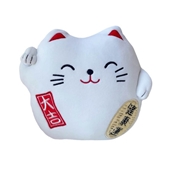 PELUCHE MANEKI NEKO PREMIUM 40 CM BLANC