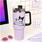 BOUTEILLE ISOTHERME KUROMI 900ML AVEC PAILLE