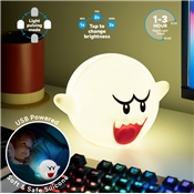 NINTENDO BOO SQUISHYGLO LAMPE SILICONE AVEC BATTERIE RECHARGEABLE