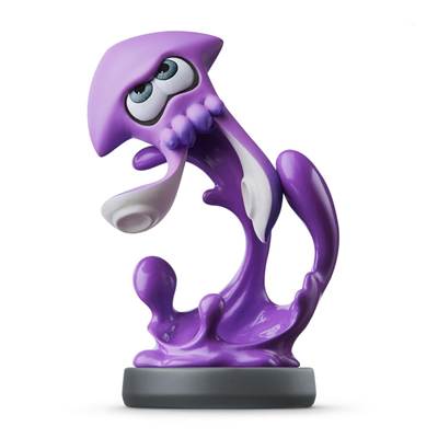 AMIIBO SPLATOON CALAMAR INKLING VIOLET NEON /4
