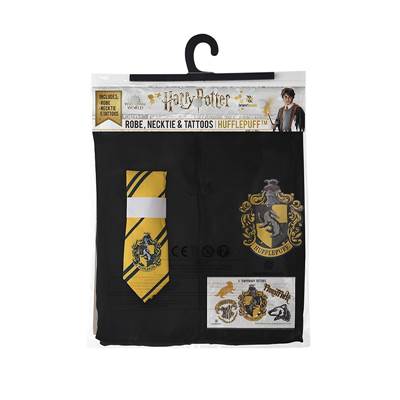 HARRY POTTER ROBE SET (ROBE+NECKTIE+TATTOO) HUFFLEPUFF LARGE