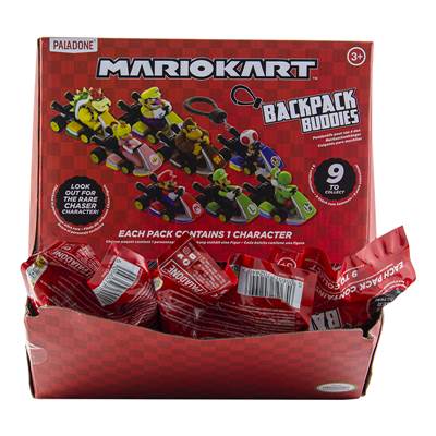 NINTENDO MARIO KART PORTE CLES MYSTERES PRESENTOIR DE 24 PCS 