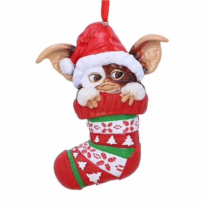 TBN GIZMO IN STOCKING HANGING ORNAMENT 12CM