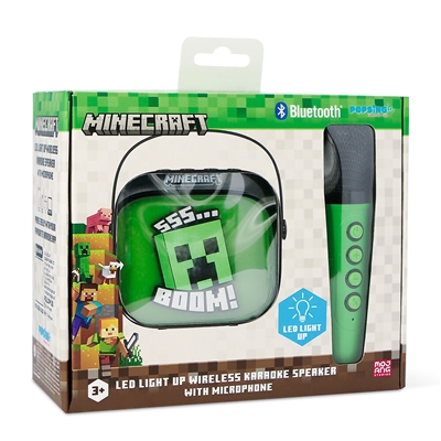 MINECRAFT - ENCEINTE LED KARAOKE + MICRO SANS FIL
