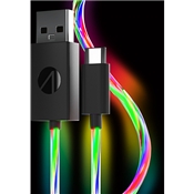 STEALTH LIGHT UP CHARGING CABLES MULTIFORMAT - 2M TWIN PACK