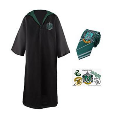 HARRY POTTER ROBE SET (ROBE+NECKTIE+TATTOO) KIDS SLYTHERIN