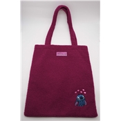 NOMADICT TEDDY SHOPPING BAG STITCH LOVE FUSHIA