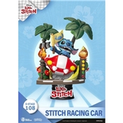 STITCH RACING CAR FIGURINE COLLECTOR DIORAMA 18CM