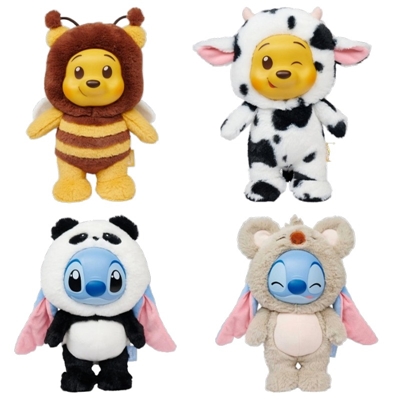 DISNEY PORTE CLE 2STITCH ET 2WINNIE L'OURSON YUYUS 28CM Ass 4