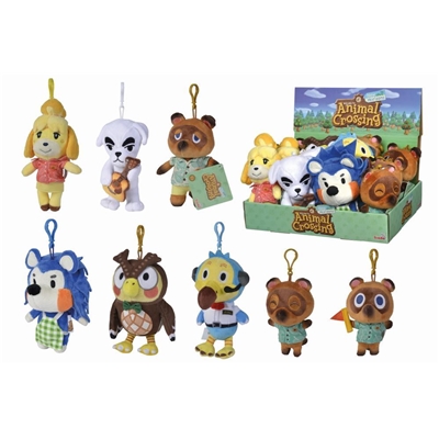 NINTENDO PORTE CLE ANIMAL CROSSING CLIP PLUSH ASST 8