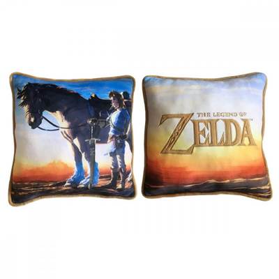 NINTENDO COUSSIN ZELDA LINK & EPONA PREMIUM BRODERIE 40CM