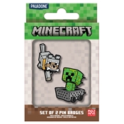 LOT DE 2 PIN'S EN ÉMAIL MINECRAFT