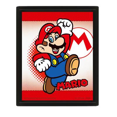 SUPER MARIO CADRE 3D LENTICULAIRE MARIO YOSHI FLIP