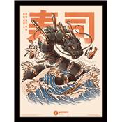 ILUSTRATA SUSHI DRAGON FRAMED 30X40
