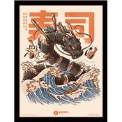 ILUSTRATA SUSHI DRAGON FRAMED 30X40