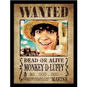 ONE PIECE LUFFY WANTED CADRE 30X40