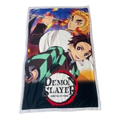 HOMADICT PLAID SHERPA 100X150 CM DEMON SLAYER KYOJURO & TANJIRO