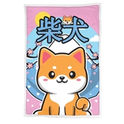 HOMADICT PLAID SHERPA 100X150 CM SHIBA INU KAWAII 