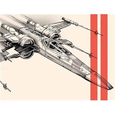 STAR WARS ÉPISODE VII (ART CRAYON X-WING) 60X80