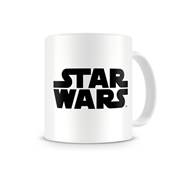 STAR WARS MUG BLACK LOGO WHITE CERAMIC