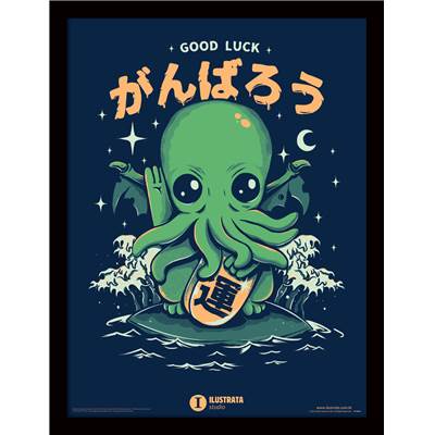 ILUSTRATA GOOD LUCK CTHULHU FRAMED 30X40