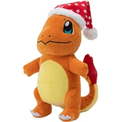 POKEMON PELUCHE SALAMÈCHE NOEL AVEC BONNET DE PÈRE NOEL 20CM