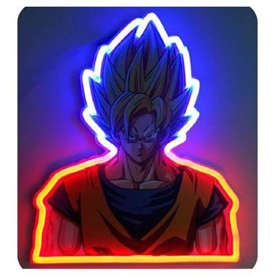 DRAGON BALL Z LAMPE MURALE NEON MURALE LED GOKU 40CM