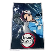 HOMADICT PLAID SHERPA 100X150 CM DEMON SLAYER TANJIRO BLUE COSTUM