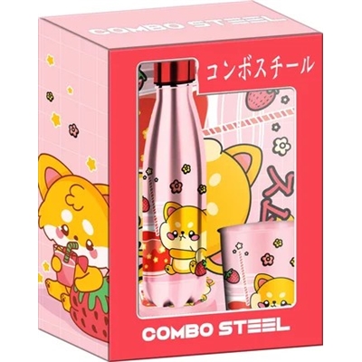 COMBO STEEL SHIBA INU BUBBLE TEA - KAWAI ROSE