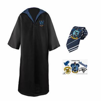 HARRY POTTER ROBE SET (ROBE+NECKTIE+TATTOO) KIDS RAVENCLAW