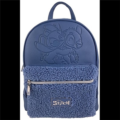 SAC A DOS FASHION DISNEY STITCH & ANGEL HUG TEDDY BLEU