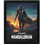 STAR WARS CADRE 3D LENTICULAIRE THE MANDALORIAN NIGHTFALL