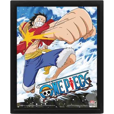 ONE PIECE CADRE 3D LENTICULAIRE GUM GUM PISTOLET