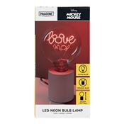 MICKEY LAMPE AVEC AMPOULE DECORATIVE LED A FILAMENT NEON BULB