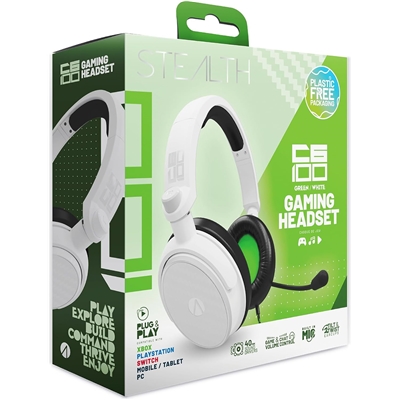 STEALTH C6-100 CASQUE GAMING  UNIVERSEL- GREEN/WHITE