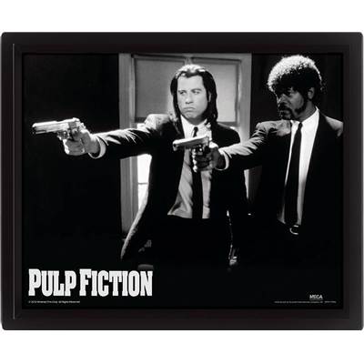 PULP FICTION CADRE 3D LENTICULAIRE DUO GUNS