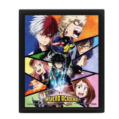 MY HERO ACADEMIA CADRE 3D LENTICULAIRE CHARACTERS MOSAIC