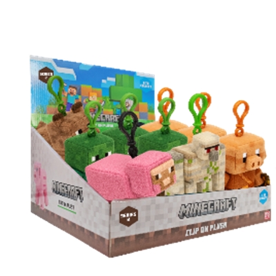 MINECRAFT - PELUCHES PORTE-CLES 13 CM PERSONNAGES A COLLECTIONNER