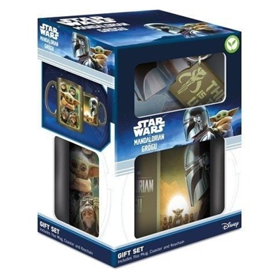 THE MANDALORIAN ET GROGU COFFRET CADEAU (MUG, SOUS-VERRE, PORTE-CLÉS)